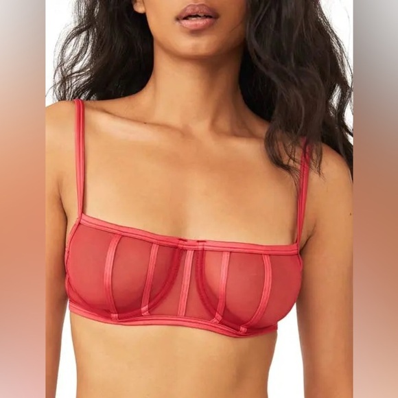 *NWOT* Free People Intimately Charlize Underwire Bra - Stone Roses - Picture 1 of 3